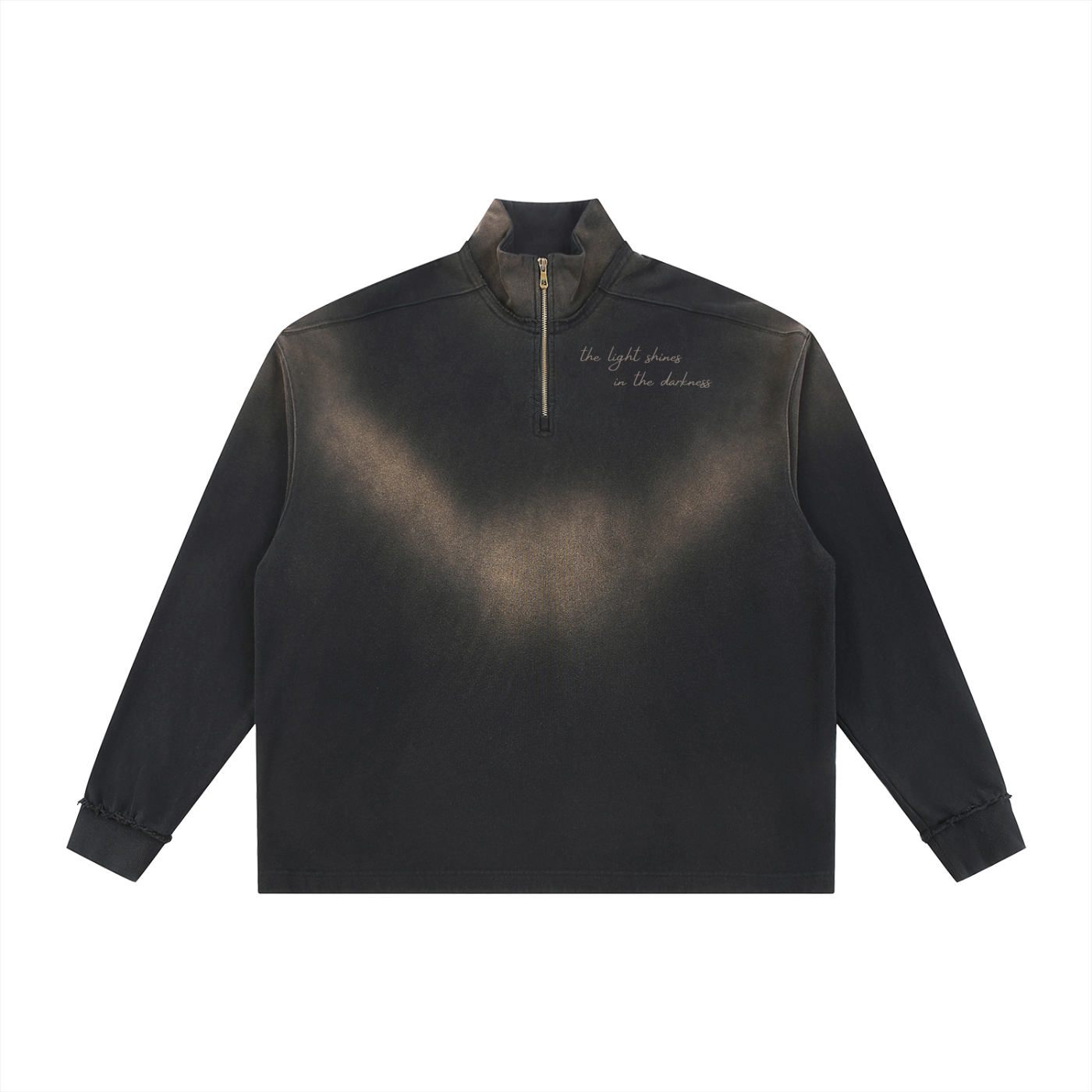 John 1:5 Distressed Quarter zip